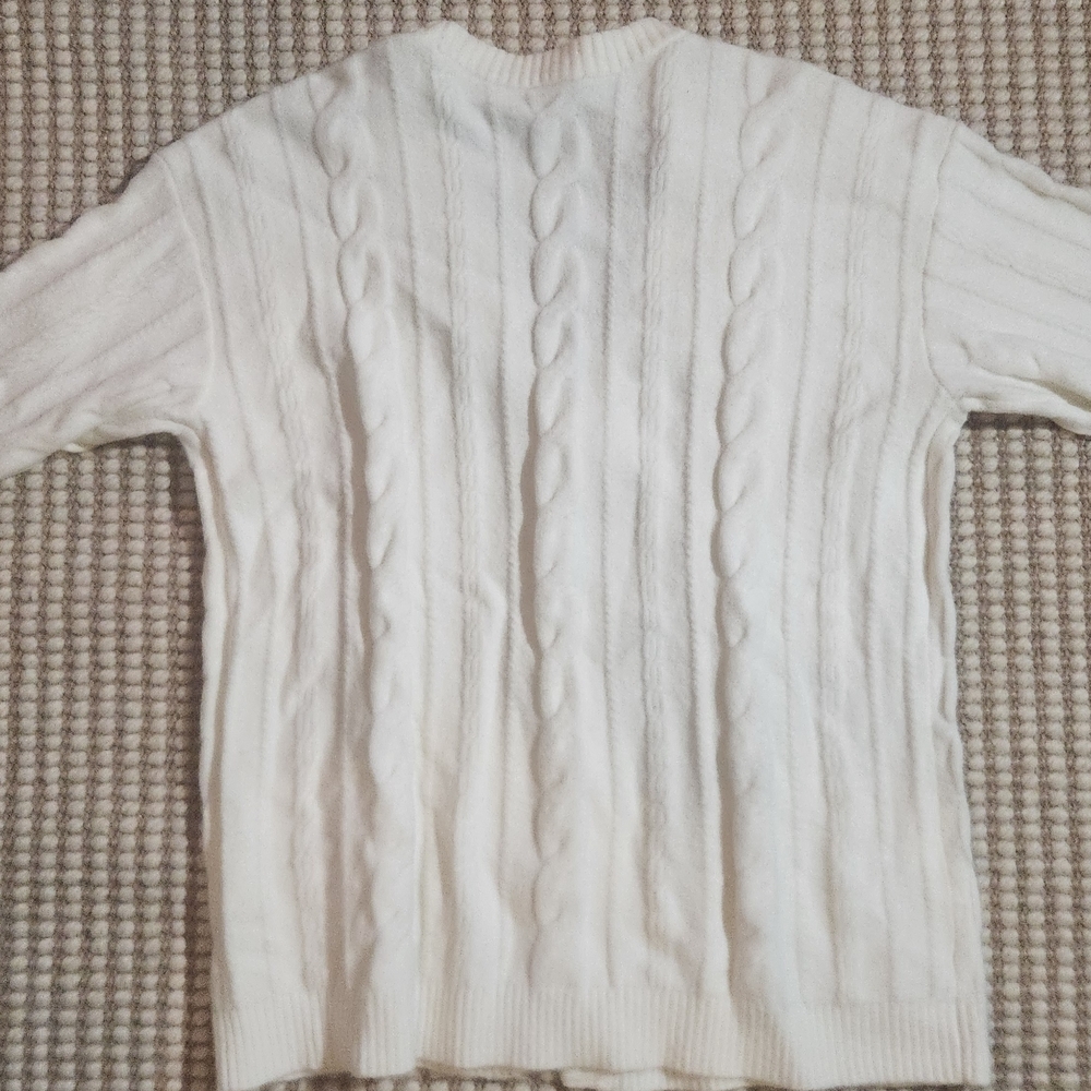 Talbots Ivory Cable Knit Cardigan - Picture 6 of 9